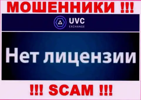 У мошенников UVCExchange на ресурсе не размещен номер лицензии конторы !!! Осторожнее