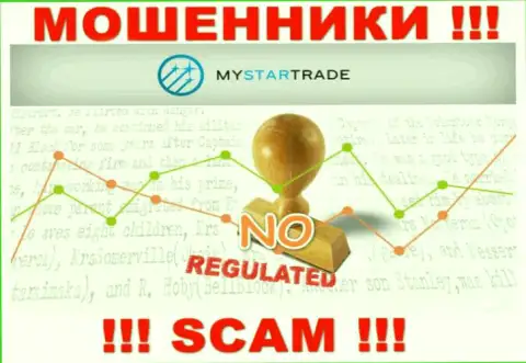 У My Star Trade на информационном портале не опубликовано сведений о регулирующем органе и лицензии конторы, значит их вообще нет