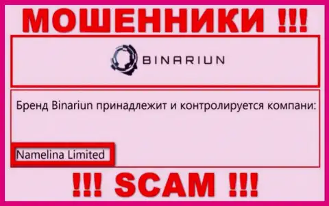 Вы не сумеете уберечь собственные вклады работая совместно с компанией Бинариун, даже в том случае если у них имеется юридическое лицо Namelina Limited