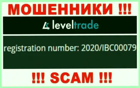 LevelTrade Io  оказалось имеют регистрационный номер - 2020/IBC00079