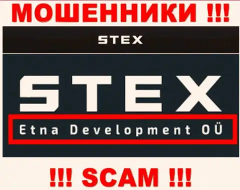 На web-ресурсе Stex Com сказано, что Etna Development OÜ - это их юр. лицо, но это не обозначает, что они добропорядочные