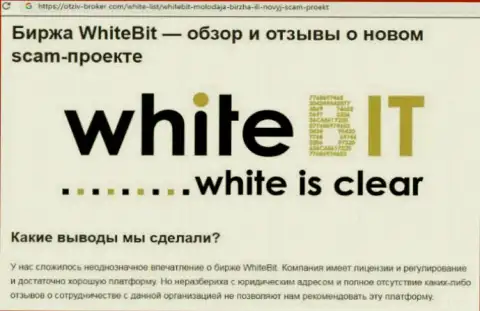 WhiteBit - это контора, взаимодействие с которой доставляет только лишь потери (обзор афер)