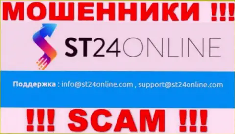 Вы должны осознавать, что общаться с конторой ST24 Digital Ltd через их адрес электронной почты очень опасно это мошенники