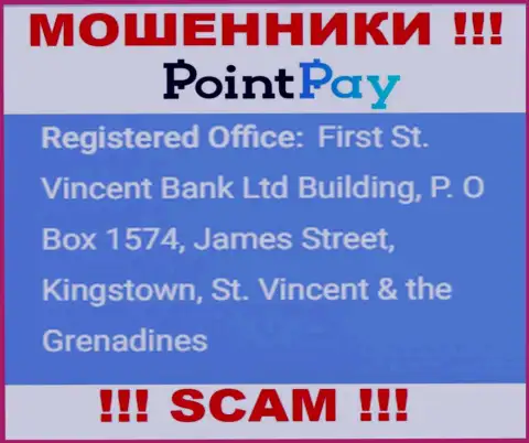 Не работайте совместно с конторой PointPay - можете остаться без средств, т.к. они находятся в оффшорной зоне: First St. Vincent Bank Ltd Building, P. O Box 1574, James Street, Kingstown, St. Vincent & the Grenadines