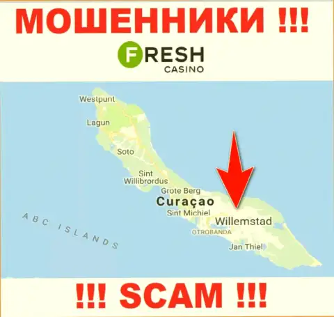 Curaçao - вот здесь, в оффшорной зоне, зарегистрированы internet-мошенники Fresh Casino