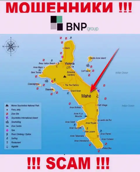 BNP Group расположились на территории - Mahe, Seychelles, избегайте работы с ними