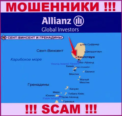 Allianz Global Investors беспрепятственно оставляют без средств, потому что обосновались на территории - Kingstown, St. Vincent and the Grenadines